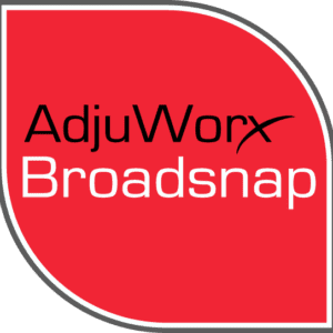 A red circle with the word " adjustworx broadsnap ".