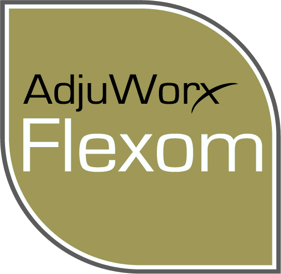 A picture of the logo for adjuworx flexom.