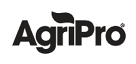 A black and white logo of agripro